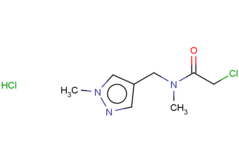 2-chloro-N-methyl-N-[(1-methyl-1H-pyrazol-4-yl)methyl]acetamide hydrochloride