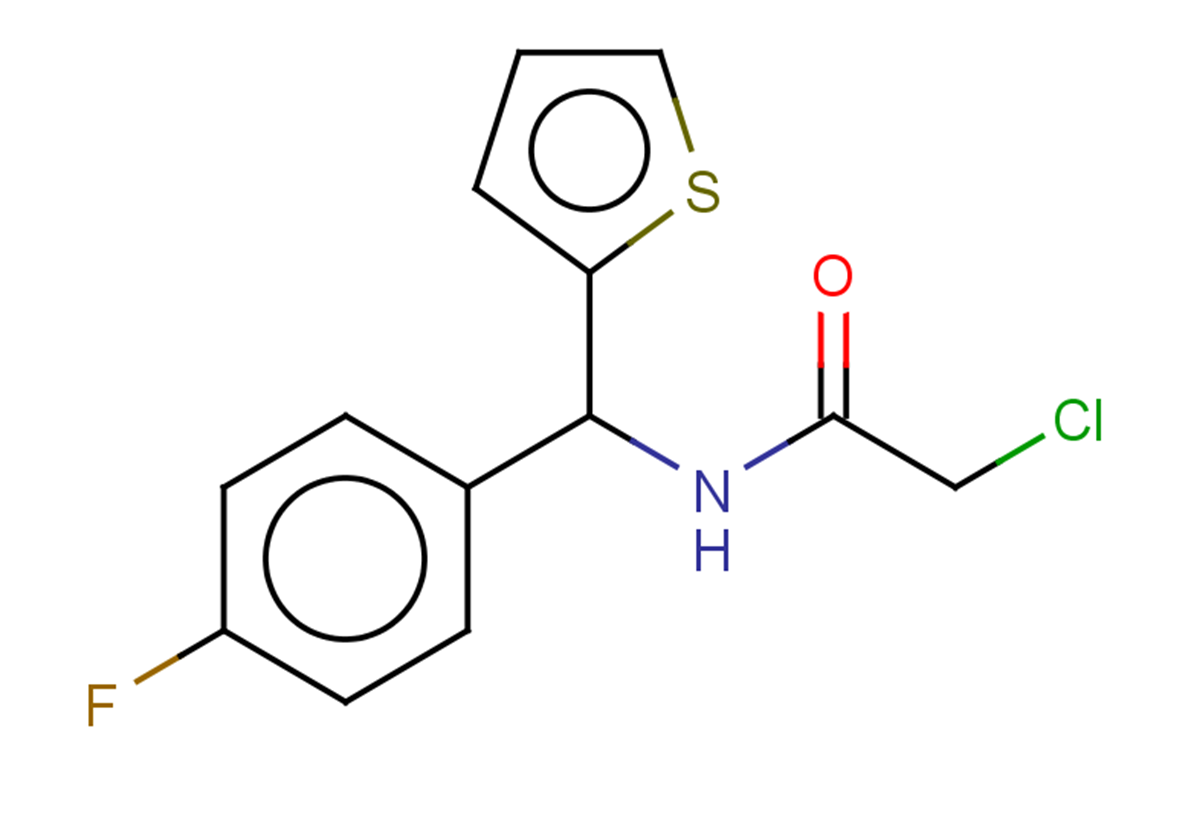 2-chloro-N-[(4-fluorophenyl)(thiophen-2-yl)methyl]acetamide