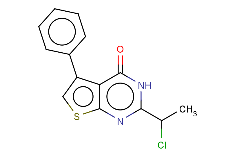 2-(1-chloroethyl)-5-phenyl-3H,4H-thieno[2,3-d]pyrimidin-4-one
