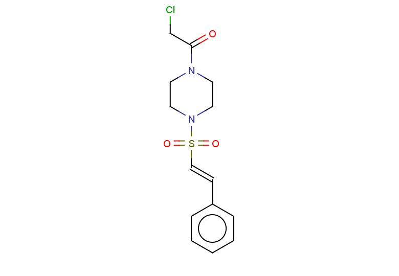 2-chloro-1-(4-{[(E)-2-phenylethene]sulfonyl}piperazin-1-yl)ethan-1-one