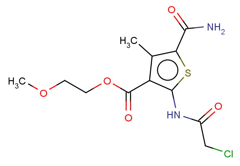 2-methoxyethyl 5-carbamoyl-2-(2-chloroacetamido)-4-methylthiophene-3-carboxylate