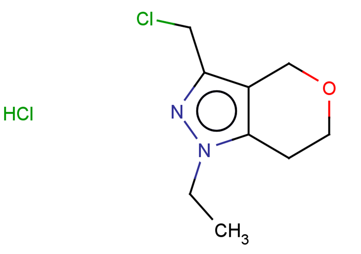 3-(chloromethyl)-1-ethyl-1H,4H,6H,7H-pyrano[4,3-c]pyrazole hydrochloride