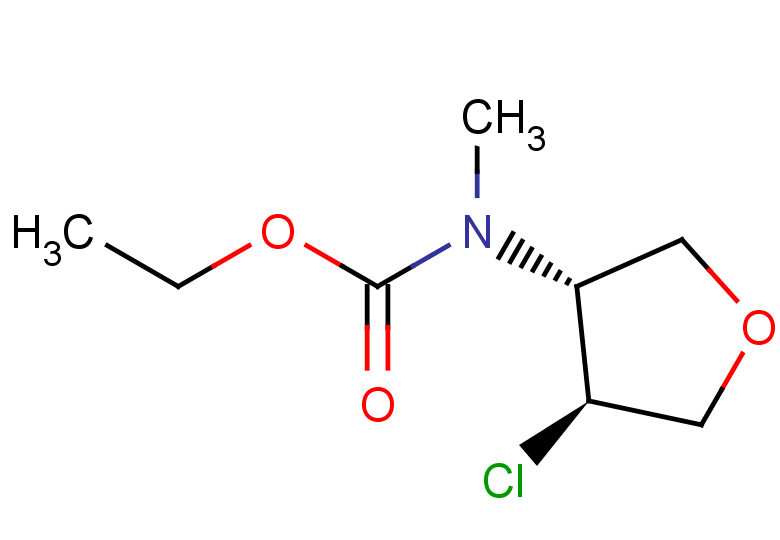 rac-ethyl N-[(3R,4S)-4-chlorooxolan-3-yl]-N-methylcarbamate, trans