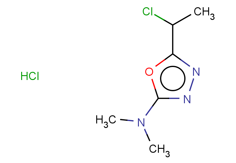 5-(1-chloroethyl)-N,N-dimethyl-1,3,4-oxadiazol-2-amine hydrochloride