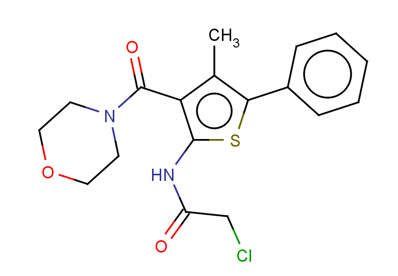 2-chloro-N-[4-methyl-3-(morpholine-4-carbonyl)-5-phenylthiophen-2-yl]acetamide