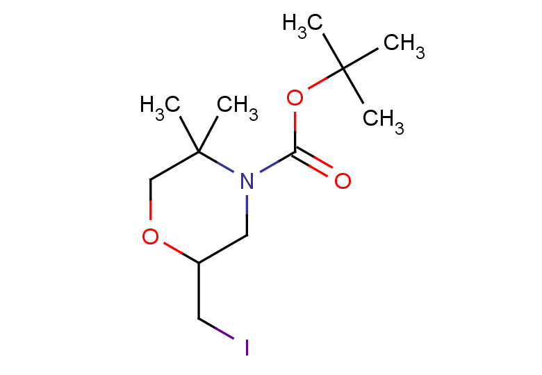 tert-butyl 2-(iodomethyl)-5,5-dimethylmorpholine-4-carboxylate