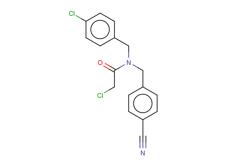 2-chloro-N-[(4-chlorophenyl)methyl]-N-[(4-cyanophenyl)methyl]acetamide
