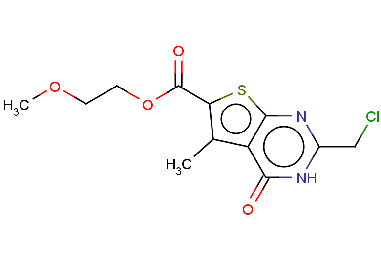 2-methoxyethyl 2-(chloromethyl)-5-methyl-4-oxo-3H,4H-thieno[2,3-d]pyrimidine-6-carboxylate