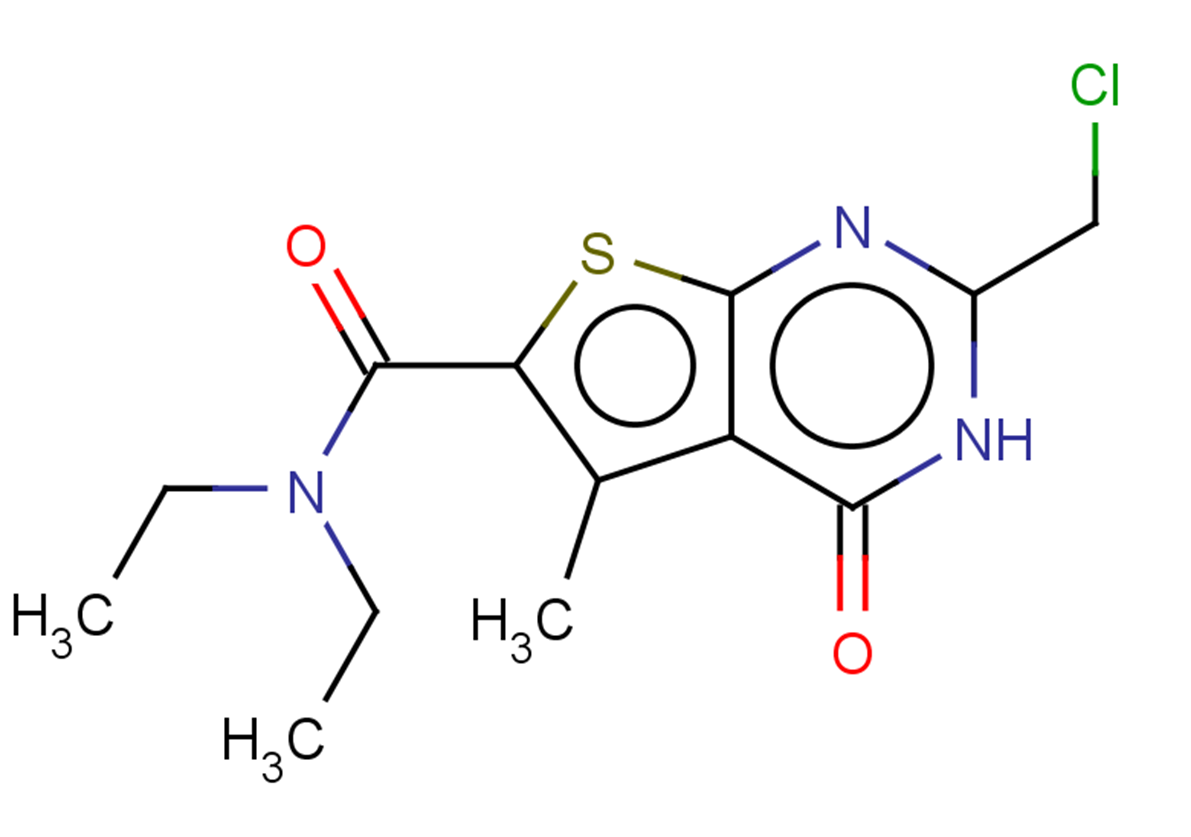 2-(chloromethyl)-N,N-diethyl-5-methyl-4-oxo-3H,4H-thieno[2,3-d]pyrimidine-6-carboxamide
