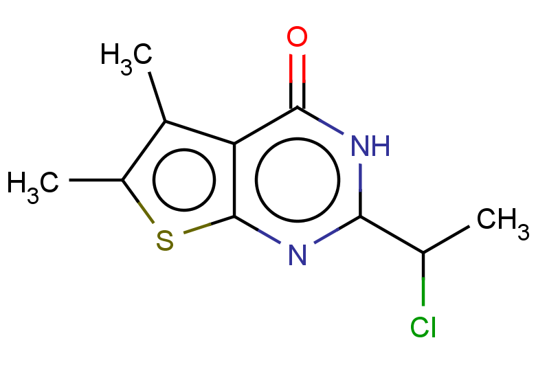 2-(1-chloroethyl)-5,6-dimethyl-3H,4H-thieno[2,3-d]pyrimidin-4-one