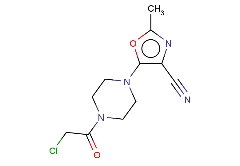 5-[4-(2-chloroacetyl)piperazin-1-yl]-2-methyl-1,3-oxazole-4-carbonitrile