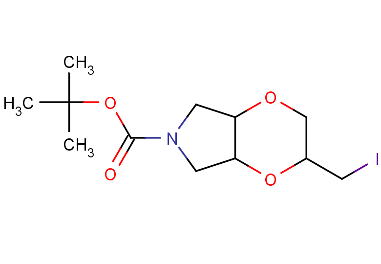 tert-butyl 2-(iodomethyl)-hexahydro-2H-[1,4]dioxino[2,3-c]pyrrole-6-carboxylate, Mixture of diastereomers
