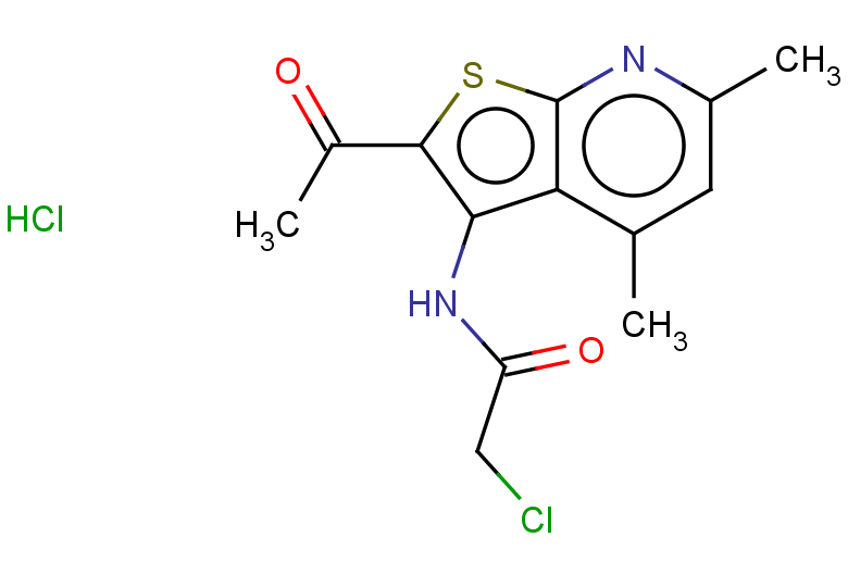 N-{2-acetyl-4,6-dimethylthieno[2,3-b]pyridin-3-yl}-2-chloroacetamide hydrochloride
