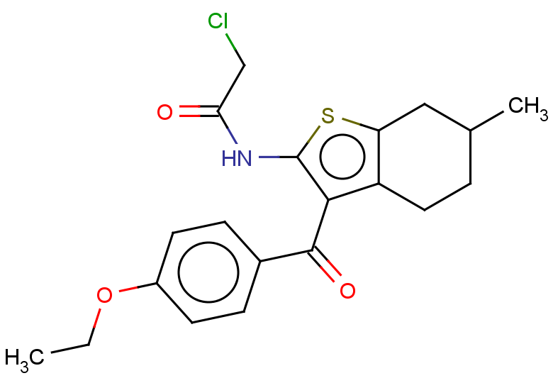 2-chloro-N-[3-(4-ethoxybenzoyl)-6-methyl-4,5,6,7-tetrahydro-1-benzothiophen-2-yl]acetamide