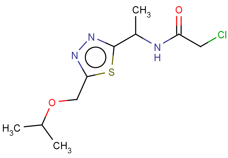 2-chloro-N-(1-{5-[(propan-2-yloxy)methyl]-1,3,4-thiadiazol-2-yl}ethyl)acetamide