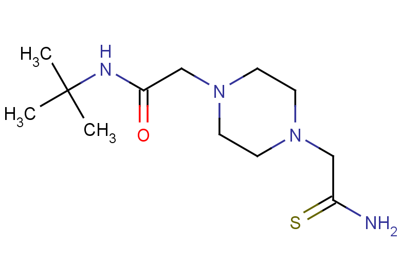 N-tert-butyl-2-[4-(carbamothioylmethyl)piperazin-1-yl]acetamide