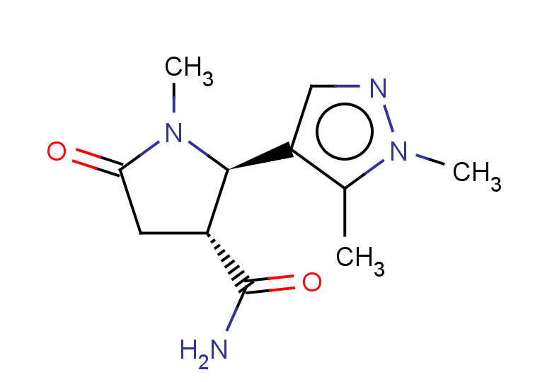 2-(1,5-dimethyl-1H-pyrazol-4-yl)-1-methyl-5-oxopyrrolidine-3-carboxamide, trans