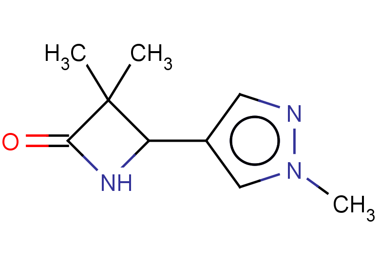 3,3-dimethyl-4-(1-methyl-1H-pyrazol-4-yl)azetidin-2-one