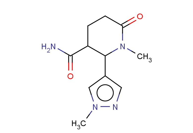 1-methyl-2-(1-methyl-1H-pyrazol-4-yl)-6-oxopiperidine-3-carboxamide