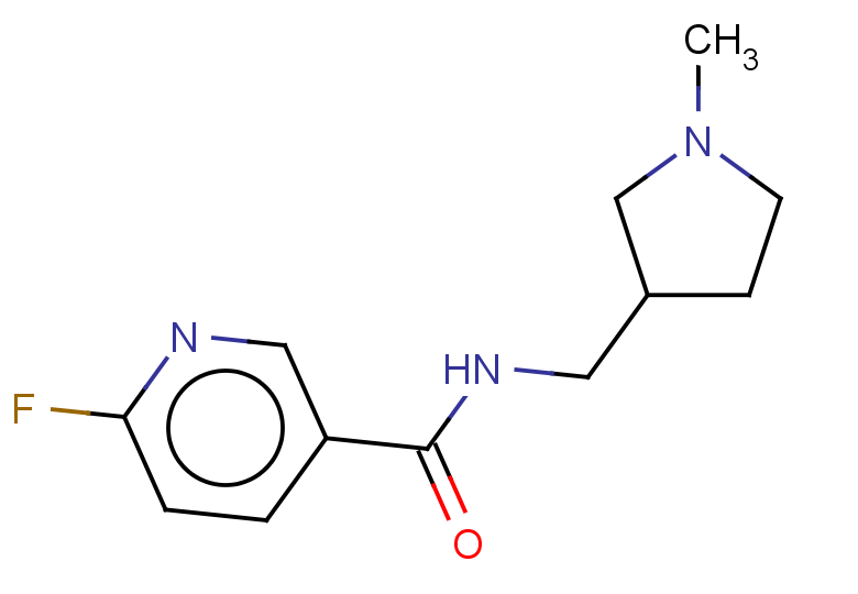6-fluoro-N-[(1-methylpyrrolidin-3-yl)methyl]pyridine-3-carboxamide
