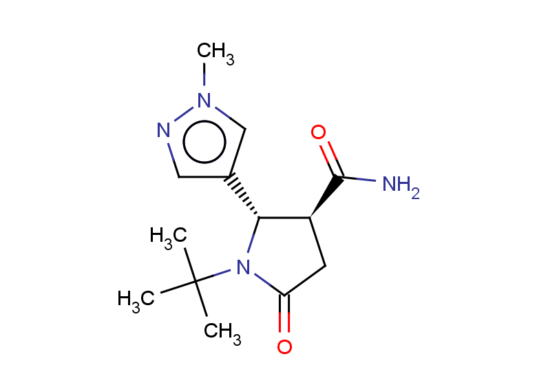 rac-(2R,3R)-1-tert-butyl-2-(1-methyl-1H-pyrazol-4-yl)-5-oxopyrrolidine-3-carboxamide, trans