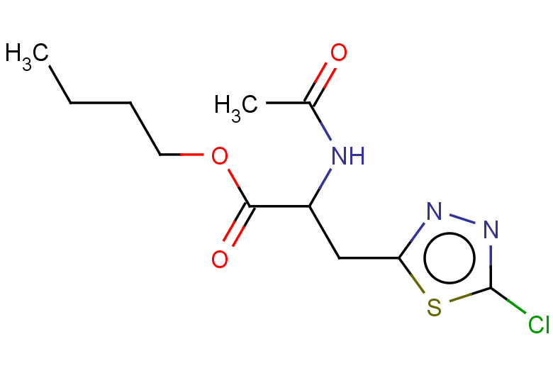 butyl 3-(5-chloro-1,3,4-thiadiazol-2-yl)-2-acetamidopropanoate