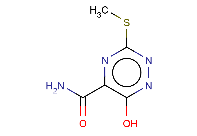 6-hydroxy-3-(methylsulfanyl)-1,2,4-triazine-5-carboxamide