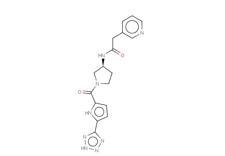 2-(pyridin-3-yl)-N-[(3S)-1-{[5-(2H-1,2,3,4-tetrazol-5-yl)-1H-pyrrol-2-yl]carbonyl}pyrrolidin-3-yl]acetamide