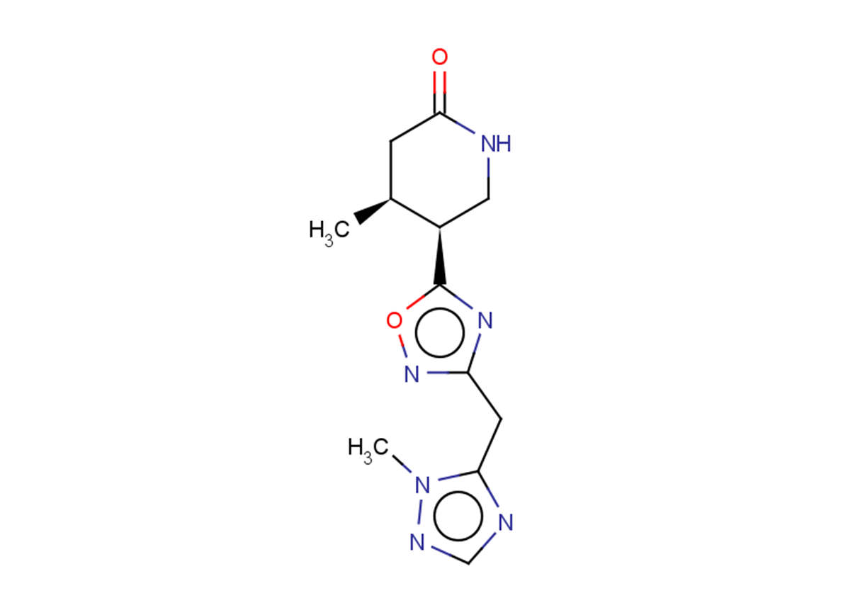 (4S,5S)-4-methyl-5-{3-[(1-methyl-1H-1,2,4-triazol-5-yl)methyl]-1,2,4-oxadiazol-5-yl}piperidin-2-one