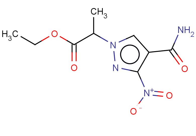 ethyl 2-(4-carbamoyl-3-nitro-1H-pyrazol-1-yl)propanoate