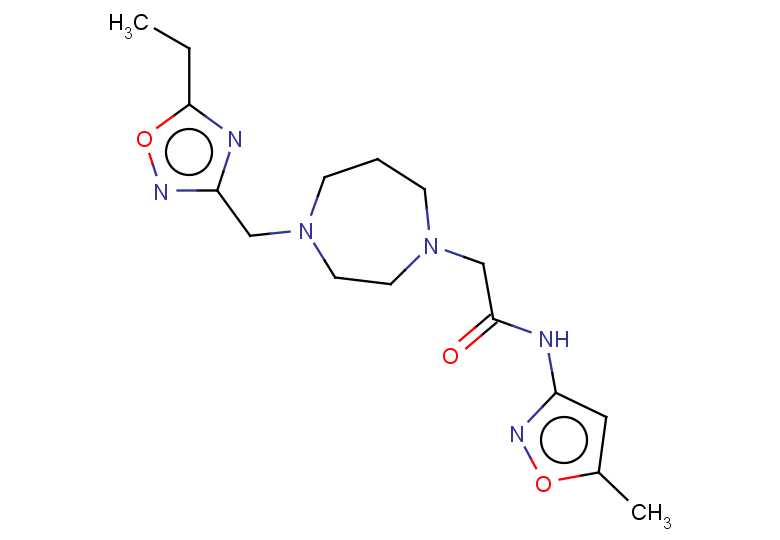 2-{4-[(5-ethyl-1,2,4-oxadiazol-3-yl)methyl]-1,4-diazepan-1-yl}-N-(5-methyl-1,2-oxazol-3-yl)acetamide