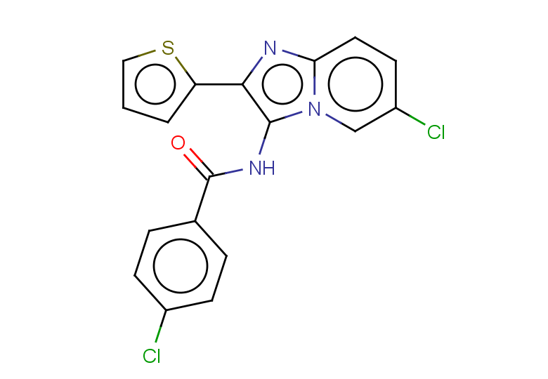 4-chloro-N-[6-chloro-2-(thiophen-2-yl)imidazo[1,2-a]pyridin-3-yl]benzamide