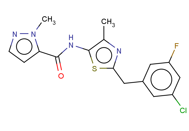 N-{2-[(3-chloro-5-fluorophenyl)methyl]-4-methyl-1,3-thiazol-5-yl}-1-methyl-1H-pyrazole-5-carboxamide