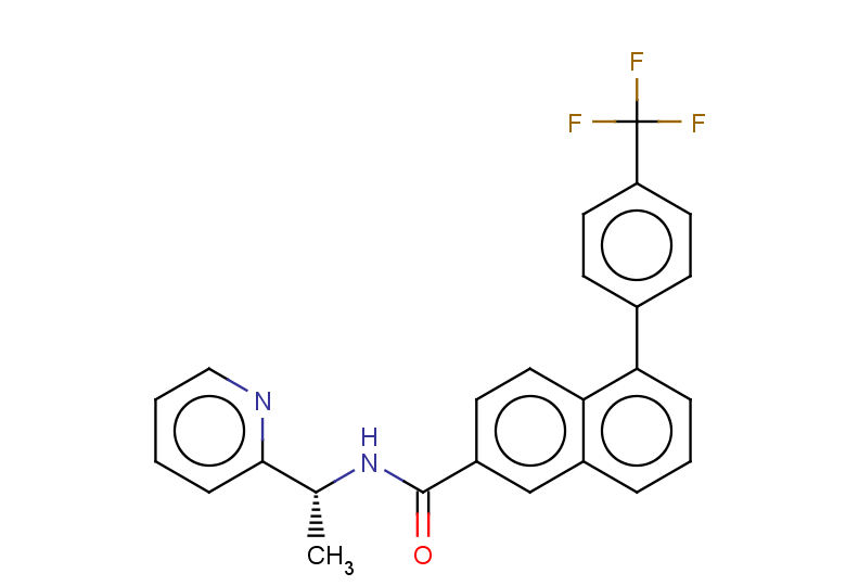 N-[(1R)-1-(pyridin-2-yl)ethyl]-5-[4-(trifluoromethyl)phenyl]naphthalene-2-carboxamide