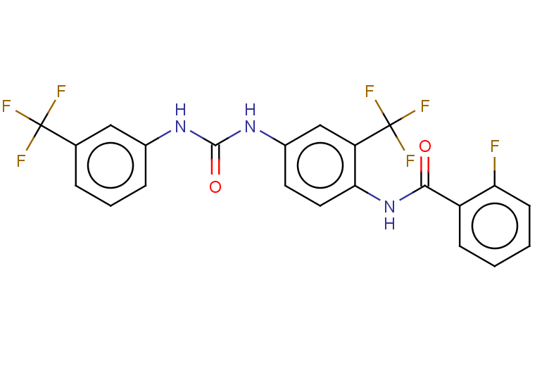 2-fluoro-N-[2-(trifluoromethyl)-4-({[3-(trifluoromethyl)phenyl]carbamoyl}amino)phenyl]benzamide
