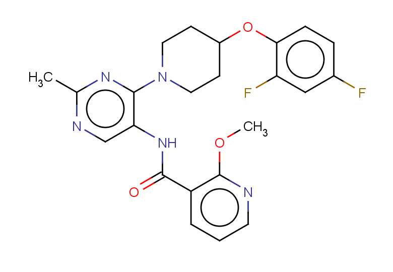 N-{4-[4-(2,4-difluorophenoxy)piperidin-1-yl]-2-methylpyrimidin-5-yl}-2-methoxypyridine-3-carboxamide