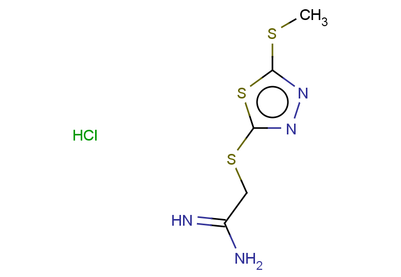 2-{[5-(methylsulfanyl)-1,3,4-thiadiazol-2-yl]sulfanyl}ethanimidamide hydrochloride