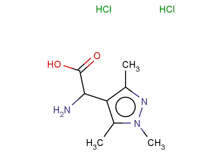 2-amino-2-(trimethyl-1H-pyrazol-4-yl)acetic acid dihydrochloride