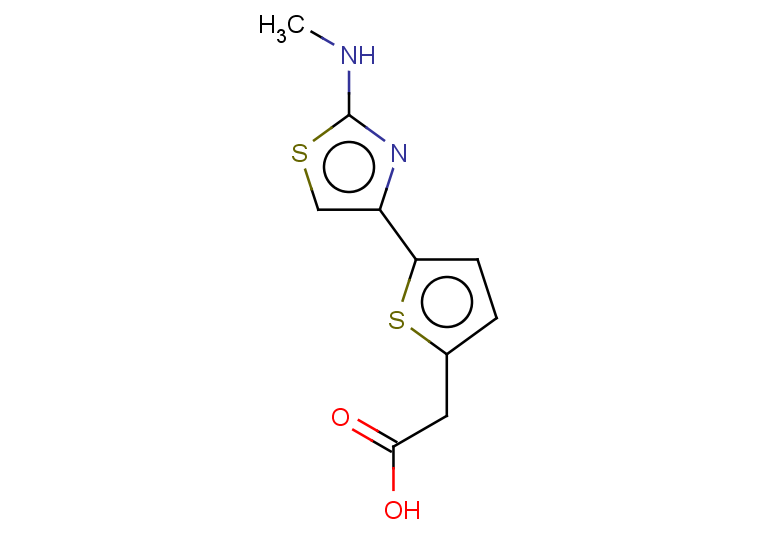 2-(5-(2-(methylamino)thiazol-4-yl)thiophen-2-yl)acetic acid