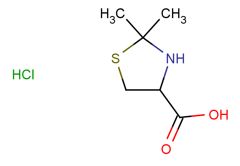 2,2-dimethyl-1,3-thiazolidine-4-carboxylic acid hydrochloride