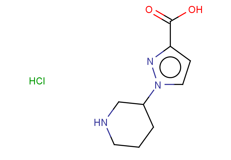 1-(piperidin-3-yl)-1H-pyrazole-3-carboxylic acid hydrochloride