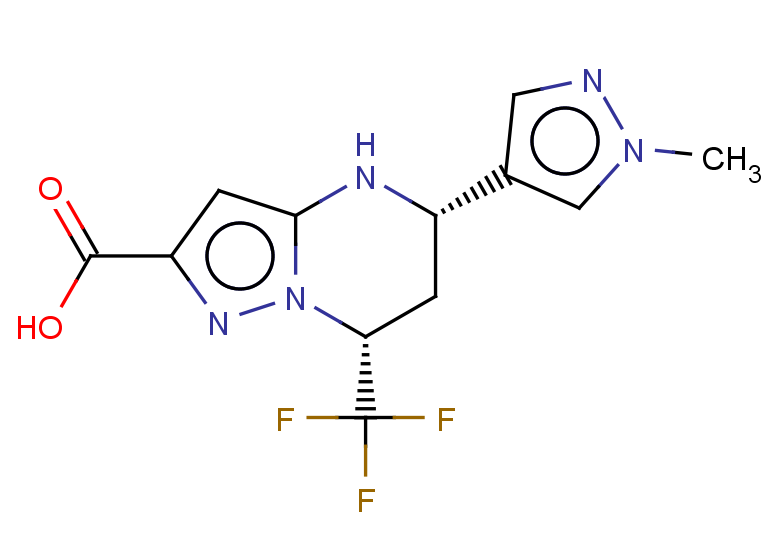 rac-(5R,7S)-5-(1-methyl-1H-pyrazol-4-yl)-7-(trifluoromethyl)-4H,5H,6H,7H-pyrazolo[1,5-a]pyrimidine-2-carboxylic acid, cis