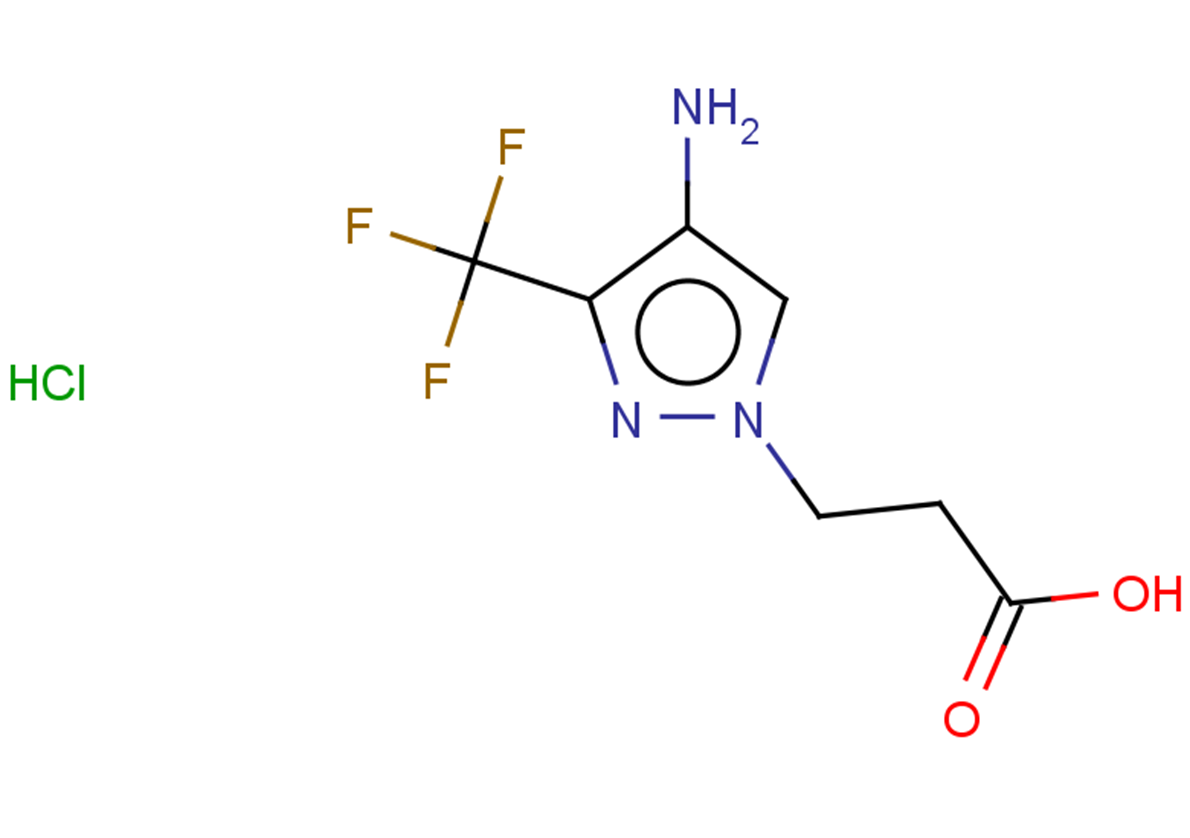 3-[4-amino-3-(trifluoromethyl)-1H-pyrazol-1-yl]propanoic acid hydrochloride