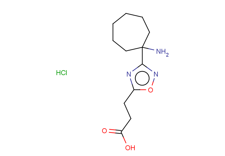 3-[3-(1-aminocycloheptyl)-1,2,4-oxadiazol-5-yl]propanoic acid hydrochloride