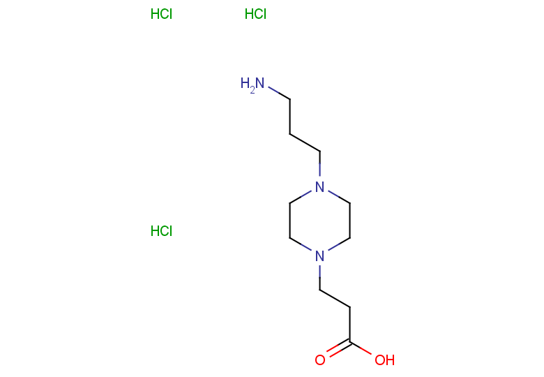 3-[4-(3-aminopropyl)piperazin-1-yl]propanoic acid trihydrochloride