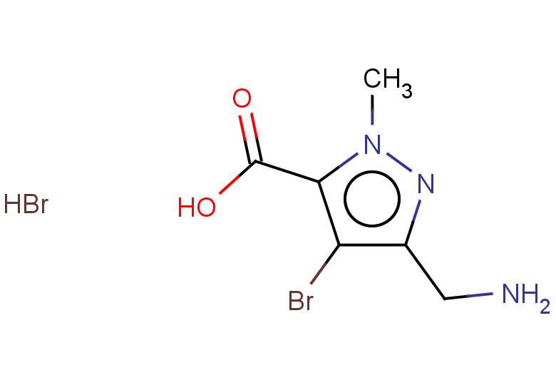 3-(aminomethyl)-4-bromo-1-methyl-1H-pyrazole-5-carboxylic acid hydrobromide