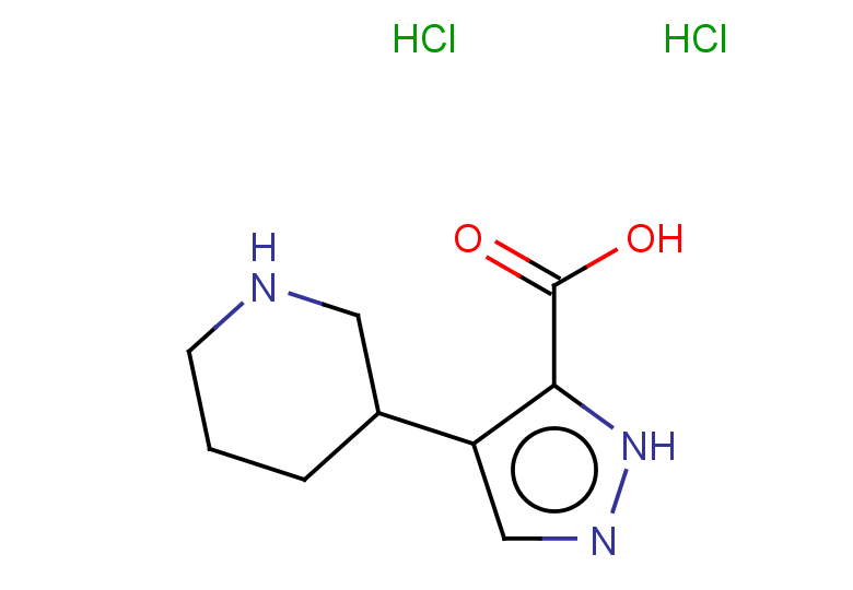 4-(piperidin-3-yl)-1H-pyrazole-5-carboxylic acid dihydrochloride