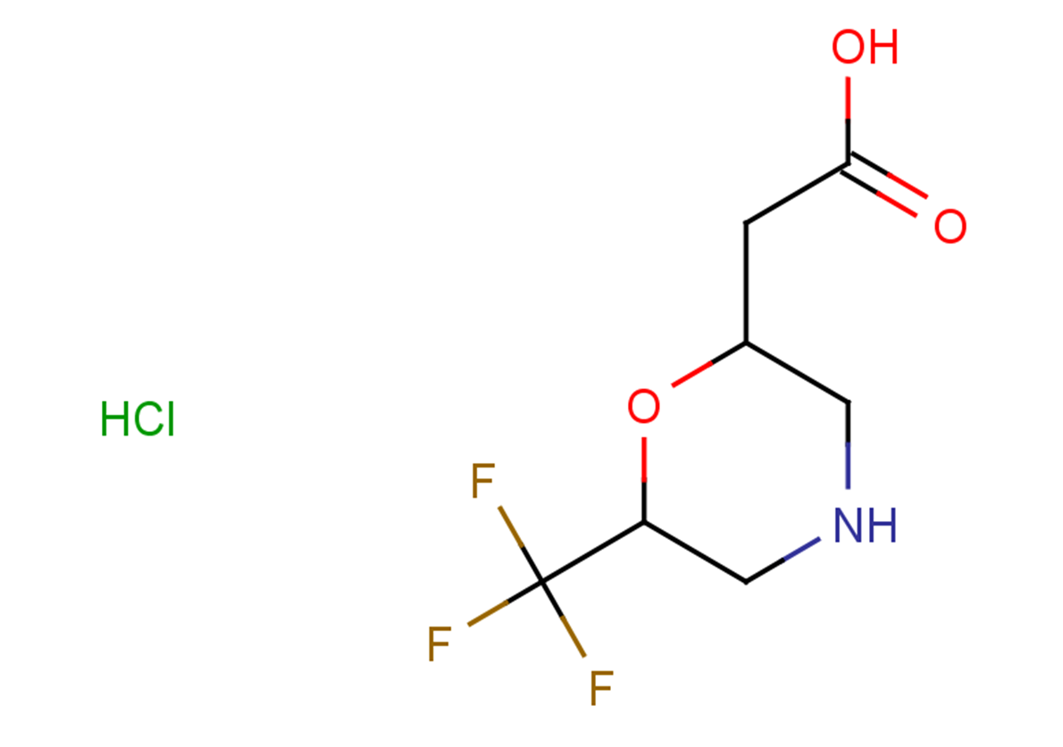 2-[6-(trifluoromethyl)morpholin-2-yl]acetic acid hydrochloride, Mixture of diastereomers