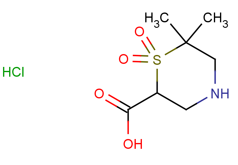 6,6-dimethyl-1,1-dioxo-1lambda6-thiomorpholine-2-carboxylic acid hydrochloride