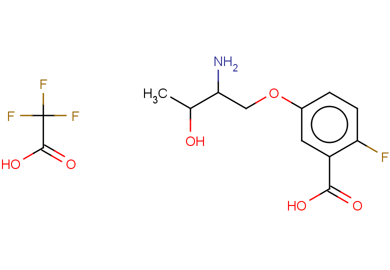 2,2,2-trifluoroacetic acid; 5-(2-amino-3-hydroxybutoxy)-2-fluorobenzoic acid